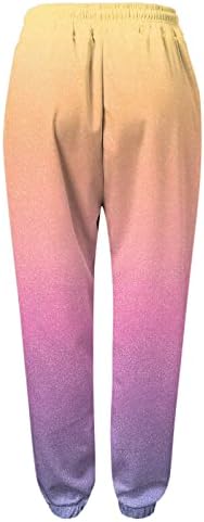 Активни еластични женски џемпери со џебови со џебови со шинки од дното на лежерна јога панталони со џебови Активен трендовски