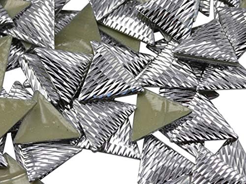 10мм Сребрен Триаголник Хотфикс Нокти-100 Парчиња