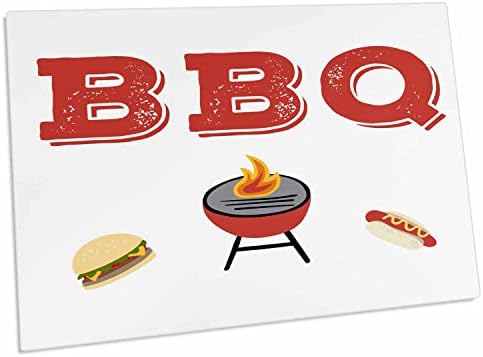 3Drose BBQ, слика на скара, хамбургер и топло куче - Мачиња за подлога за биро место