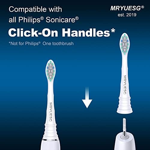 Глави за замена на MRYUESG компатибилни со Philips Sonicare 10 Pack, MRYUESG Електрични заби за четки за заби дизајнирани за Phillips Diamond-Clean, Plaque Control Brush Head за C2 4100 5100 6100