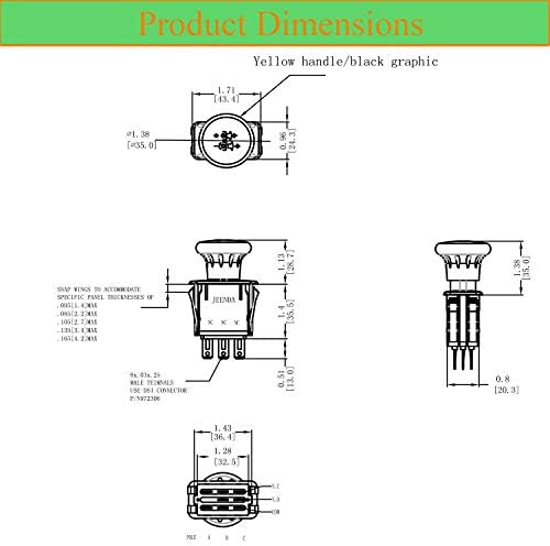 Jeenda Blade Clutch PTO Switch компатибилен со Exmark Toro 116-0124 1160124 8 Терминали