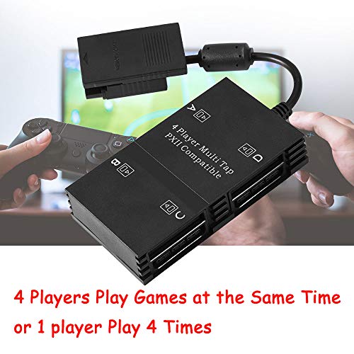 Мулти-плеер за PS2, 4 плеер конектор за адаптер со повеќе допреки со 4 мемориски слотови ， 4 играчи играат игри во исто време или 1 плеер играат
