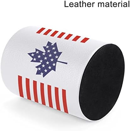 Американско канадско знаме печатено пенкало за молив за молив за организатор на биро за шминка за шминка за домашна канцеларија во училница