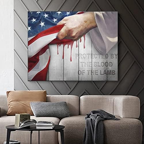 Постерите го заштитуваат постер за крвна приказна американско платно на пласла за знаме на платно за дневна соба за спална соба канцеларија