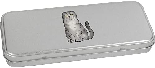 Азиеда „Шкотска преклопена мачка“ метална шаркантностана калај / кутија за складирање