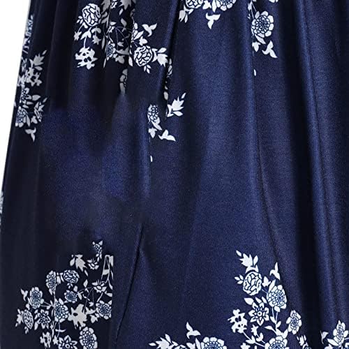Fragarn женски обичен ладен ракав за ладно рамо мини фустан лето лабава кратка пушка плетена фустан со џебови