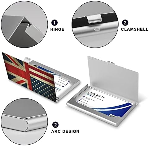 Ретро Американец И Носителот На Визит Картичка На Знамето На Унијата Џек Метален Џеб Случај За Визит Картичка Персонализиран Паричник За Картички