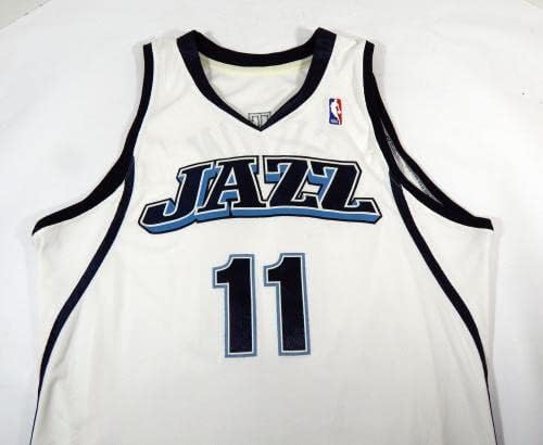 2008-09 Јута azzез Горан Сутон 11 Игра издадена Бела Jerseyерси 50 DP37372 - НБА игра користена