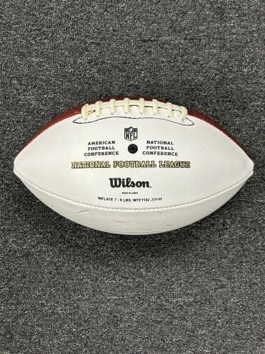 Троја Аикман Далас Каубои Хофер потпиша целосна големина NFL фудбал w/холограм - автограмирани фудбали