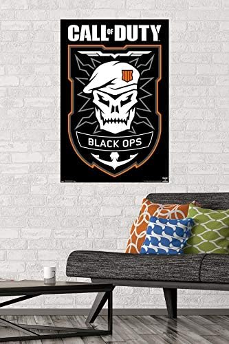 Трендови Меѓународен повик на должност: Црн ОПС 4 - Постери за wallидови на лого, 22.375 x 34, нерасположена верзија