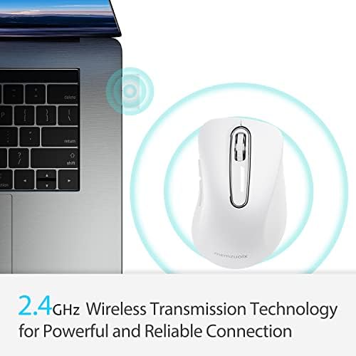 memzuoix 2.4 G Безжичен Глушец, 1200 Dpi Компјутерски Глувци Безжичен Безжичен Глушец СО USB Приемник, Пренослив БЕЗЖИЧЕН USB ГЛУШЕЦ