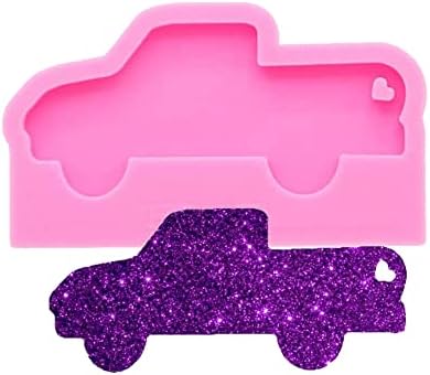 Силиконски калап во форма на камион со автомобил во форма на автомобил со дупка DIY cupcake торта торта за декорација Кенди кристал сладолед
