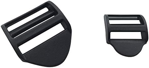 Заклучување на пластична скалила од 5 парчиња, црна прилагодлива затегнување на затегнување за затегнување за затегнување на лента