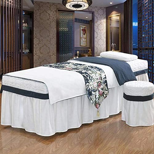 Комплети за маса за масажа со цврста боја, меки кревети со дупки за одмор на лице 3-парчиња за постелнина за масажа за салони