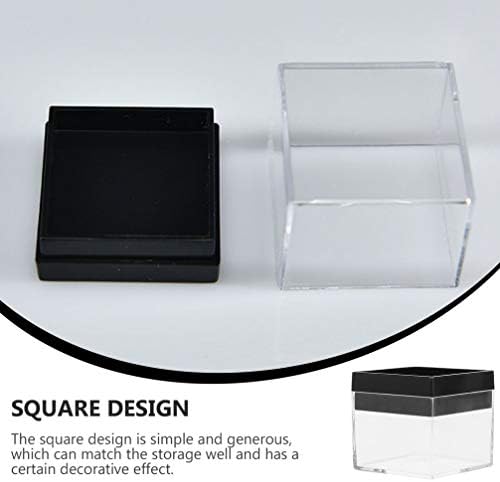 Јасен случај на дисплеј, акрилен дисплеј, кутија за квадратни чисти кутии Транспарентен дисплеј кутија со акрилен дисплеј со капакот за
