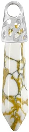 Декоративни камења за вазни жолти природни аметистисти бели прав кристал дангинг сино злато тигар очен камен хексагонална колона