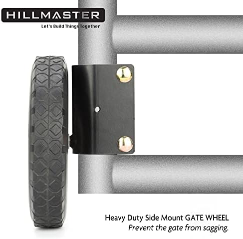 Хилмастер 8-инчен порта на портата на портата на портата со 1-5/8 преку 2 рамка за порта, тешка порта Поддршка за тркала за прицврстување