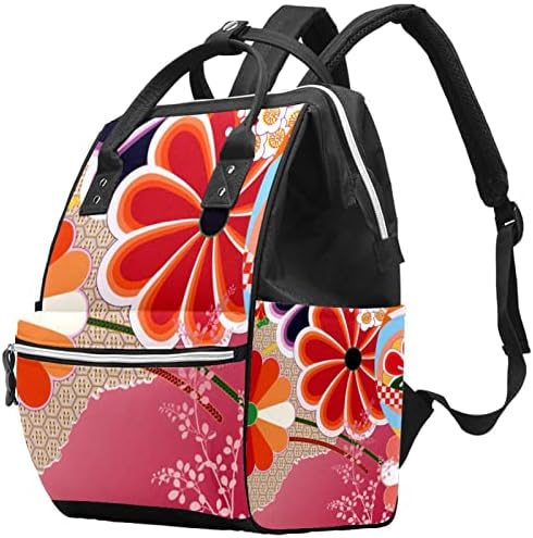Традиционална Јапонска Шема Торба За Пелени Ранец Торби За Менување Пелени За Бебиња Мултифункционална Торба За Патување Со Голем Капацитет