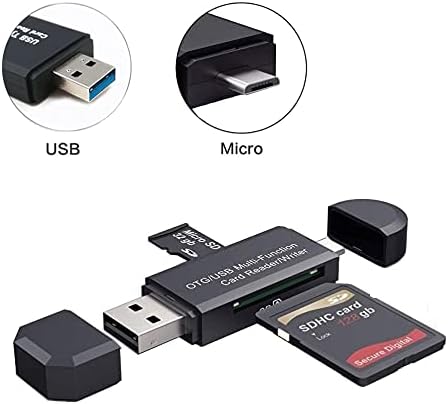 Микро USB OTG/USB 2.0 Адаптер За Читање Картички, Sd/Micro Sd Мемориска Картичка Читач Со Стандарден USB Машки &засилувач; Микро USB