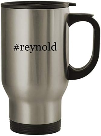 Подароци на Ник Нок Reynold - 14oz не'рѓосувачки челик хаштаг патување со кафе, сребро