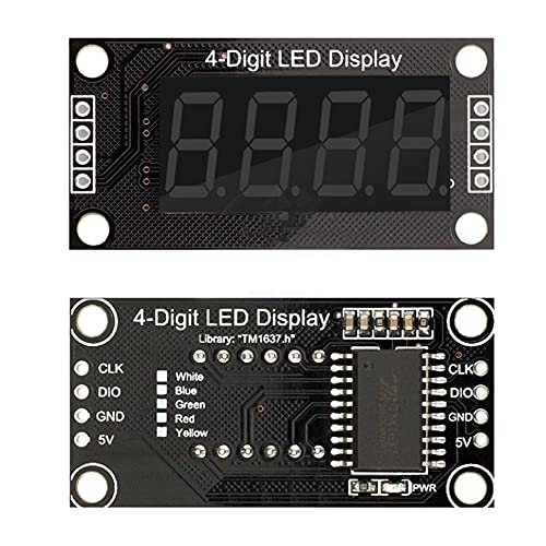 TM1637 0,36 инчи 7 сегменти дигитален дисплеј цевка 4-цифрена LED модул табла за Arduino црвено зелено сино жолто бело-бело