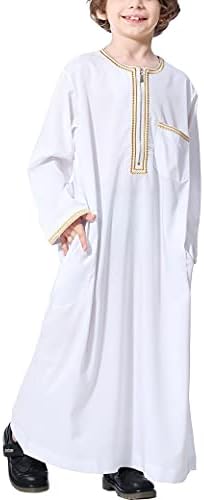 Аомесинк Исламски Момчиња Џуба Тобе, Саудиска Islбија Исламска Облека, Муслимански Долги Ракави Детска Облека На Модното Момче