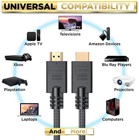 PowerBear 4K HDMI Кабел 6 стапки &засилувач; 10 стапки Пакет