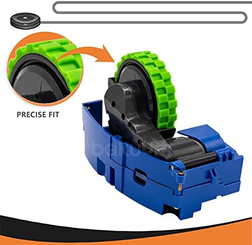 Спакувајте 2 гуми + Зелено Предно Тркало за Серијата iRobot Roomba 500 600 700 800 900 i7 e5. Одличен стисок, нелизгачки