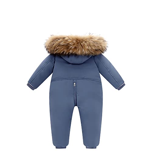 Бебе Сноуит, новороденче бебе, девојки, ропер зимски јакна со качулка со едно парче, облечена во облека за деца, сина 12-15 месеци