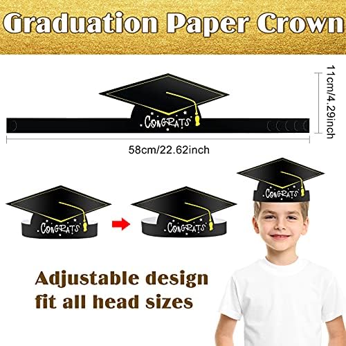 МИАХАРТ 30 Парчиња Хартија За Дипломирање Капи За Дипломирање Хартија За Дипломирање Капа За Дипломирање Прилагодлива Хартиена Круна