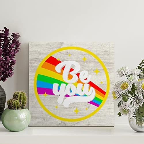 Дрво знаци Виножито гордост Лезбејски геј ЛГБТК дрво плакета ЛГБТК, вие вие ​​геј виножито wallид уметност рустикален wallиден украси