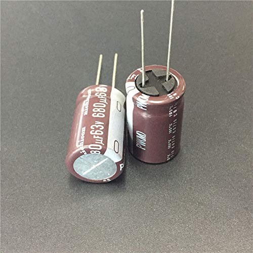 5PCS 680UF 63VPW Серија 16x25mm ниска импеданса долг живот 63V680UF алуминиум електролитски кондензатор