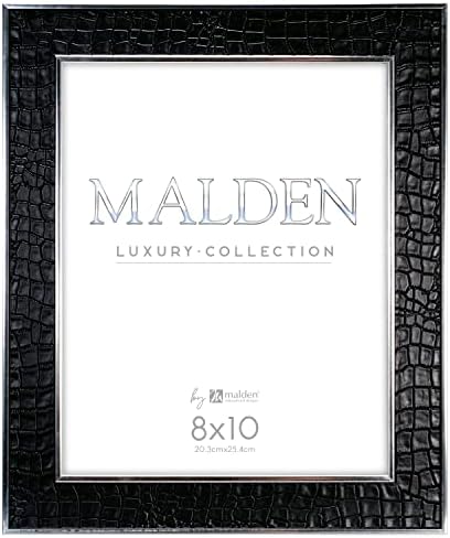 Меѓународни дизајни на Малден 8x10 црни змии, шема за обликување на слика, црна сјајна сребрена завршница