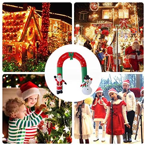 Надувување на Божиќниот лак Дедо Мраз, Снежан, Електричен Електрик Електричен надувување на надувување на градинарски декорација Божиќна