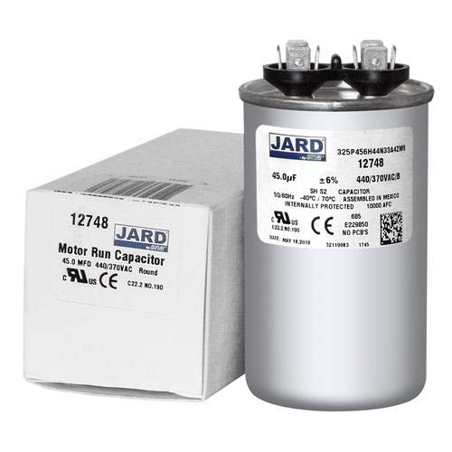 45 UF X 370 или 440 VAC тркалезен кондензатор од Jard 12748
