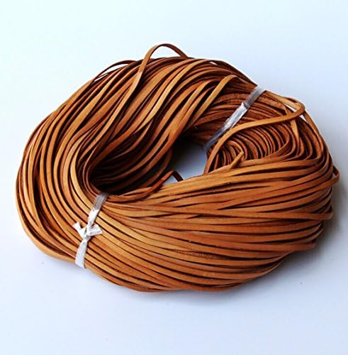 Ченгида 10 јарди Оригинална кожа природен рамен кабел за крави - накит што прави 3мм