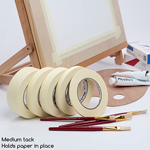 МЕДЕН 5 пакет уметничка лента 0,2 , 0,5, 0,75 , 1,0, 1,4 180,45 метри уметничка лента беж киселина -бесплатна, лесна за лупење, идеално за сликање, изготвување, платно, хартија, акв