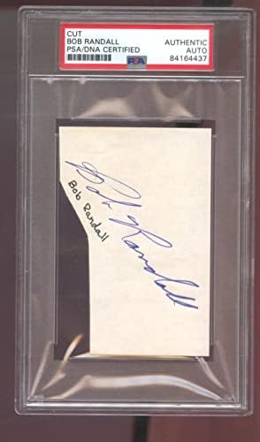 Боб Рандал потпиша автограмиран автограм автограм PSA PSA/DNA COA Бејзбол пресечен - автограмирани фотографии од MLB