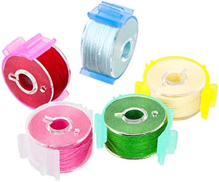 WUWEOT 100 пакувања за шиење на бобини клипови, пластични држачи за држачи на бобин, додаток за алатка за шиење, спречете ги опашките од