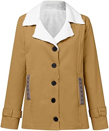 Кардиган палто за жени, женски јакни со копчиња од руно, топло удобно плус големина на палто за надворешна облека