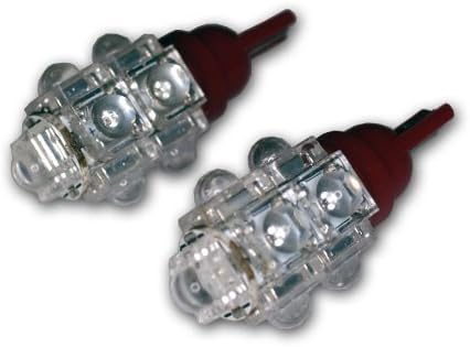 TuningPros LEDUHL-T10-R9 под светлосни сијалички LED светилки T10, 9 флукс LED црвен 2-PC сет