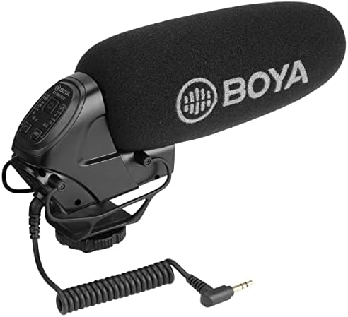 Boya BY-BM3032 Професионално надворешно надворешно на микрофон за камера за DSLR Camcorders Android Телефон Смартфон iPhone Shotgun Микрофон