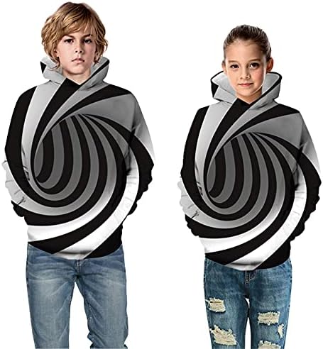 3Д цртани џемпери дуксери тинејџерско момче со џеб пулвер деца печати девојки врвови момчиња дете близначка облека со близнаци