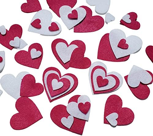 48 Felt Hearts | Пред-исечени форми за занаети за шиење DIY | Умре исечено срце