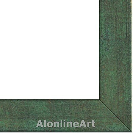 АЛОНЛИНСКИ АРТ - Пливањето за пливање од Томас Екинс | Зелена врамена слика отпечатена на памучно платно, прикачена на таблата