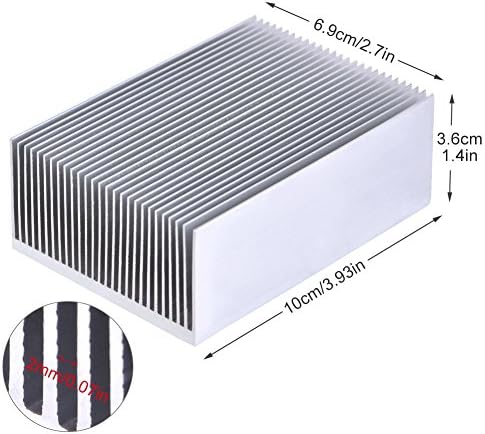 Модул за ладење, 1 п.п. алуминиум загреано ладење на топлина за топлина за LED засилувач Транзистор IC модул 1006936mm