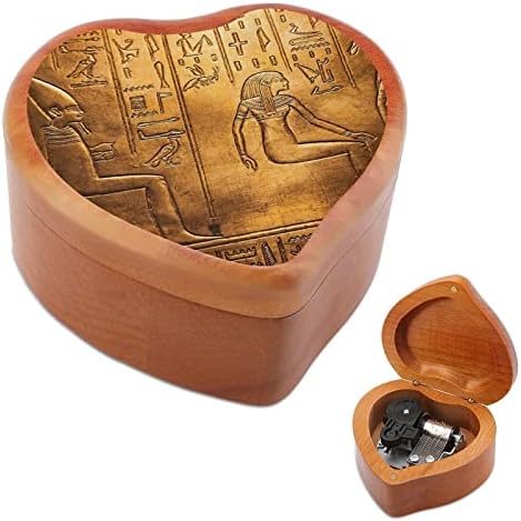 Египетска колекција Nudquio Египетска античка уметност дрвена музичка кутија гроздобер часовници музички кутија роденденски подарок