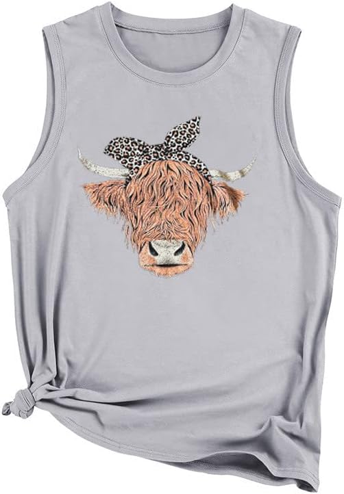 Лабава вклопена преголема блуза елек маичка за девојчиња 2023 памук леопард крава печатење симпатична камизолна резервоар за камиони