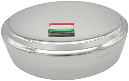 Киола Дизајнира Унгарија Знаме Приврзок Овална Ситница Накит Кутија
