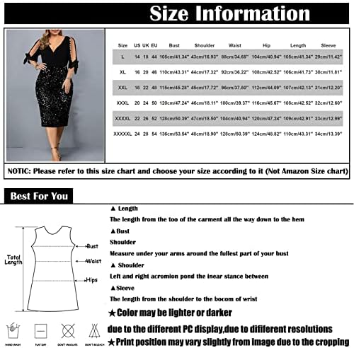 Amxyfbk Women'sенски плус големина цврста боја на срцев фустан од вратот Секвен за половината фустани од половината